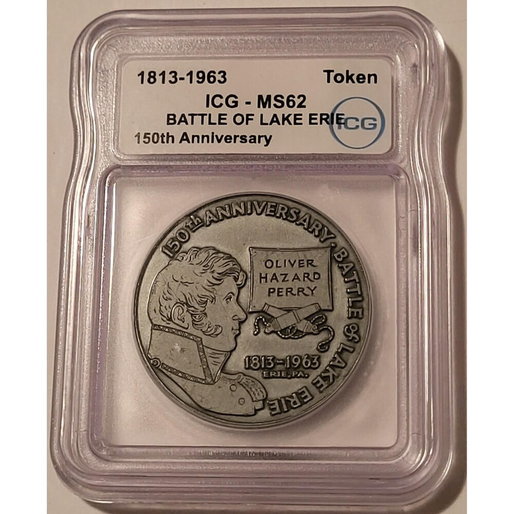1963 Battle of Lake Erie 150th Anniversary Token/Medal MS62 ICG